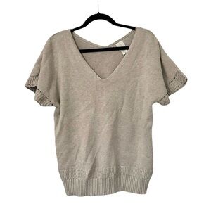 Joie Dolman Sleeve Cotton V Neck Sweater